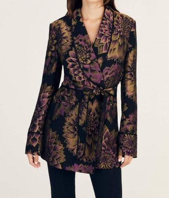 Derek Lam Orville Smoking Jacket In Black Jacquard