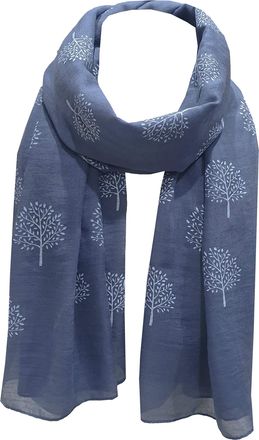 World of Shawls Mulberry Tree Scarf Shawl Wrap Soft Warm (Denim Blue)