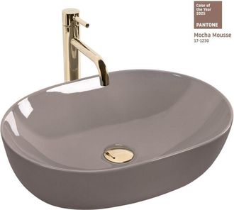 Rea lavabo sobre encimera lisa shiny beige