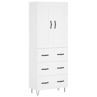 Berkfield Home Highboard White 69.5x34x180 cm Engineered Wood