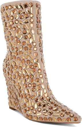 London Rag Trend Wedge Bootie in Beige at Nordstrom Rack, Size 6.5