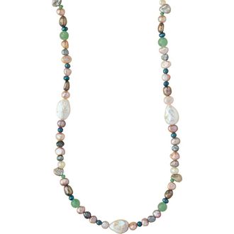 Made by Mary Low Tide Pearl Necklace in Gold Vermeil at Nordstrom, Size 16