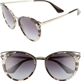 Prada 54mm Gradient Sunglasses in Opal Brown at Nordstrom