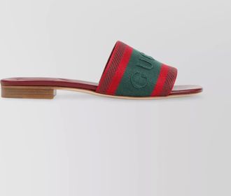 Gucci jane striped cotton sandals