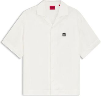 HUGO BOSS Oversize-fit shirt with stacked logo