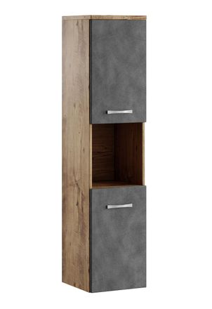 Badplaats Columna De Ba&ntilde;o Montreal 30 X 30 X 131 Cm - Roble Casta&ntilde;o Con Gr