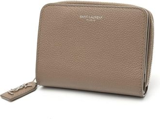 Saint Laurent Grayish Leather Wallet (Bi-Fold) (Pre-Owned)