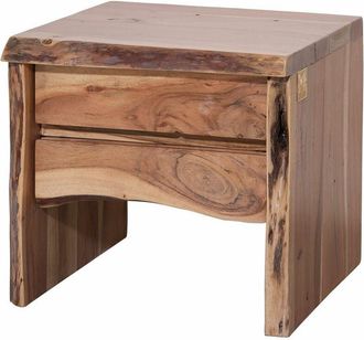 Massivmoebel24 comodino in legno di Acacia 45x40x45 acacia naturale laccato pure acacia 311