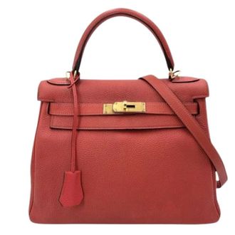 Herm&egrave;s Pre-owned Vintage Handbag - Dames - Pre-owned - Rood - Maat: ONE Size Leer