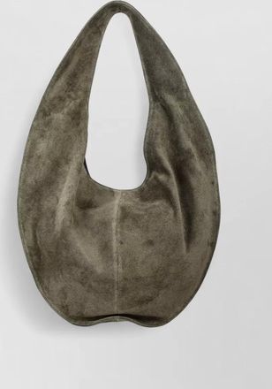 Maeden sculpted suede shoulder tote bag