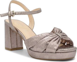 Paradox London Nerita Ankle Strap Platform Sandal in Pewter at Nordstrom, Size 6.5