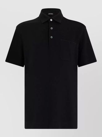 Ermenegildo Zegna short sleeve polo shirt chest pocket