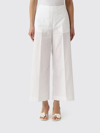 Meimeij Pantaloni cropped fit in cotone