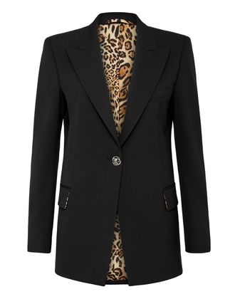 Philipp Plein Cady Blazer Crystal Skull with Crystals