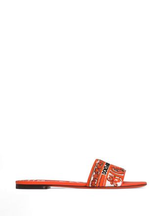 Dolce & Gabbana Maiolica platte sandalen met print