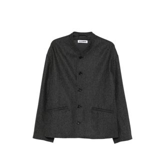 Jil Sander Band-collar Single-breasted Jacket