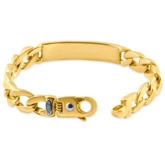 Pompeii3 Mens Cuffed Link 14k Gold (50gram) or Platinum (94gram) 10mm Bracelet 8