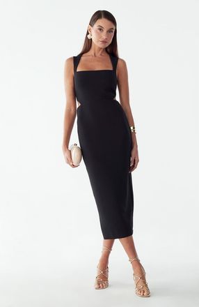 BWLDR Riri Midi Dress in Black at Nordstrom, Size 10