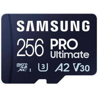 Samsung Tarjeta De Memoria Micro Sd Samsung Pro Ultimate Uhs I 256 Gb Azul Y Blanco