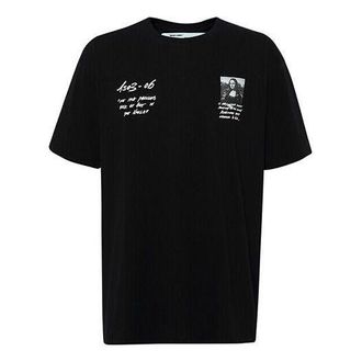 Off-white SS19 Tee Short Sleeve Mens Mona Lisa Normal Fit OMAA027S191850051020