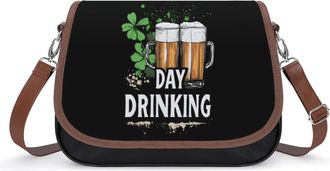 Generic St Day Patricks Day Drinking Crossbody Bags for Women Fashion Leather Shoulder Handbags With Adjustable Strap