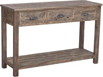 Wanderlust Deco Recibidor De Madera Marr&oacute;n 120x40x78.5h Cm