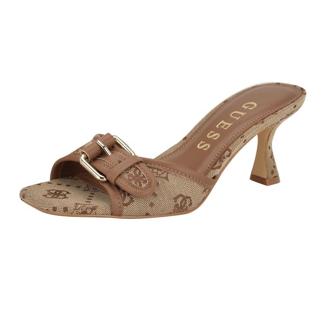 GUESS Sandalo Dista Con Tacco – Donna, Tomaia In Tessuto Ed Ecopelle, Collezione Heritage, Taglia 38.5 EU