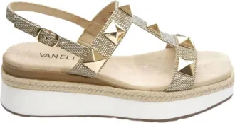 Vaneli Womens Edrys Platform Sandal In Camel Raffia