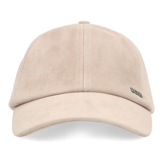 HUGO BOSS Hugo, Caps, male, Beige, Size: ONE SIZE Suede Cap with Metal Logo Rivet