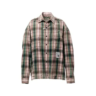 Miharayasuhiro Checked Embroidered Shirt