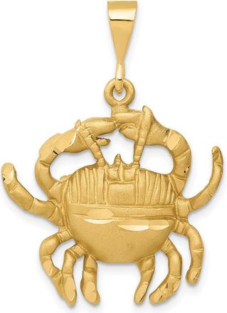 Diamond2Deal 10k Yellow Gold Cancer Zodiac Charm