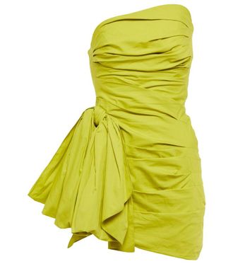 Oscar De La Renta Miniabito bustier in popeline di cotone