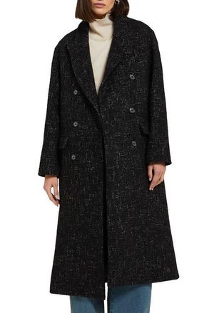 ottod'Ame Wool-Blend Double-Breasted Coat in Black at Nordstrom, Size 40 It
