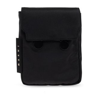 Marni Messenger Bags, male, Black, Size: ONE SIZE Shoulder bag with logo