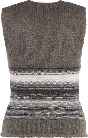 Our Legacy Womens Knit Gilet With Fairisle Knitting Mohair Knitwear Sweater
