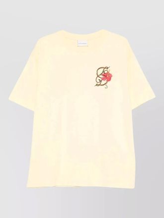 Dr&ocirc;le de Monsieur short sleeve t shirt round neck embroidery