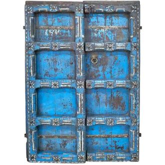 Wanderlust Deco Puerta De Madera Artesanal 166x4x106h Cm
