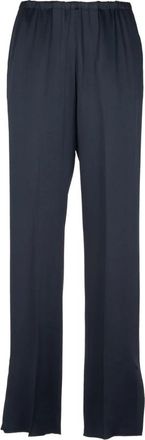 Forte_Forte Rechte Broek - Dames - Straight fit broeken - Blauw - M - Broeken