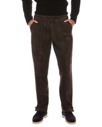 Isaia Suede Drawstring Pant