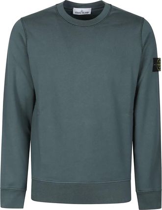 Stone Island Casual Katoenen Sweatshirt - Heren - Sweatshirts - Groen - M - Katoen - Hoodies & sweatvesten