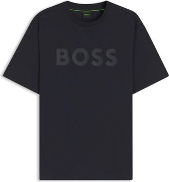 BOSS Cotton T-shirt with tonal logo
