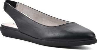 White Mountain Memory Slingback Flat in Black/Smooth at Nordstrom Rack, Size 6.5
