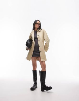 Topshop Ultimate - Trench color pietra-Neutro