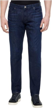 Emporio Armani J06 Slim-fit jeans van 8 oz denim met verwassen effect - Heren - Slim Fit Jeans - Blauw - W31 - Denim - Jeans