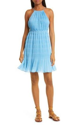 Rebecca Taylor Pleated Voile Dress in Cerulean at Nordstrom Rack, Size X-Small