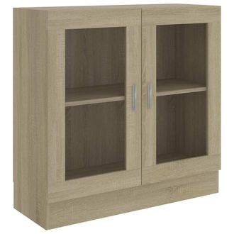 vidaXL Armario Libros Madera Contrachapada Color Roble 82,5x30,5x80 Cm Vidaxl