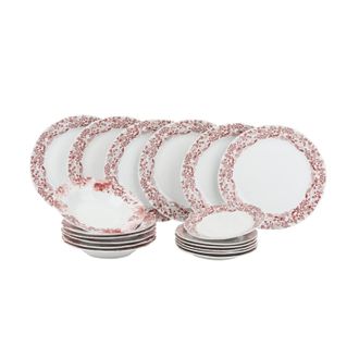 KASANOVA Set piatti Secret Garden da 18 pezzi in porcellana