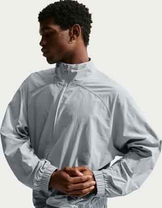 Nike Mens N.A.C. Dri-FIT Oversized Full-Zip Woven Jacket in Grey | IQ5553-077