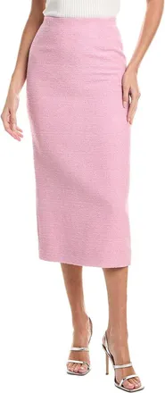Oscar De La Renta Tweed Silk-Lined Wool-Blend Pencil Skirt