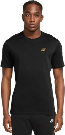Nike Mens NSW Club Short Sleeve T-Shirt - Black/Gold Size 3XL